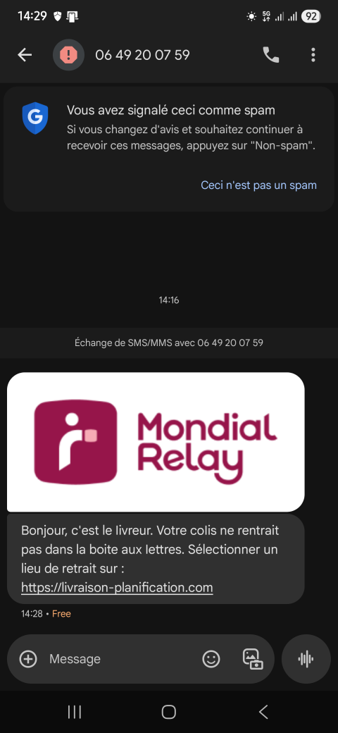 Dénoncez les appels indésirables et les SPAM reçus par SMS